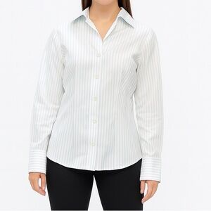 Jones New York Light Blue Striped Shirt